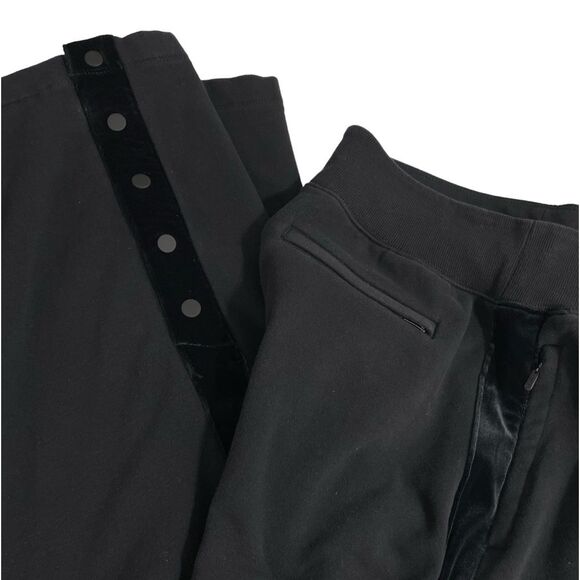 Athleta Retroplush Velvet Straight Leg Pant Black Size SMALL Athleisure Casual - Picture 4 of 11